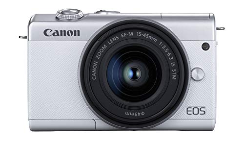 كاميرا Canon EOS M200 المدمجة الرقمية غير المزودة بمرآة مع عدسة EF-M 15-45mm ودعم عمودي 4K للفيديو ولوحة لمس 3.0 بوصة وشبكة Wi-Fi مدمجة وتقنية Bluetooth ، أبيض كاميرا Canon EOS M200 المدمجة الرقمية غير المزودة بمرآة مع عدسة EF-M 15-45mm ودعم عمودي 4K للفيديو ولوحة لمس 3.0 بوصة وشبكة Wi-Fi مدمجة وتقنية Bluetooth ، أبيض