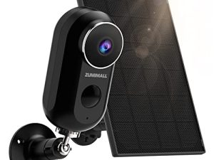 كاميرا أمان ZUMIMALL 2K تعمل بالطاقة الشمسية ، كاميرا خارجية تعمل بالبطارية ، كاميرا مراقبة خارجية 3MP FHD لاسلكية قابلة لإعادة الشحن لأمن المنزل ، رؤية ليلية ، كشف الحركة ، 2.4G WiFi