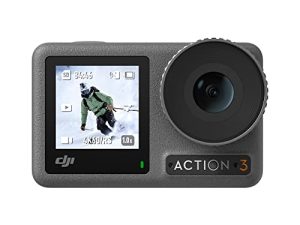 DJI Osmo Action 3 Standard Combo ، كاميرا حركة خارجية مع 4K HDR و Super-Wide FOV ، عمق ألوان 10 بت ، HorizonSteady ، مقاوم للماء ، مقاوم للبرودة وطويل الأمد ، كاميرا Vlog لـ YouTube