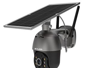 SOLIOM S600 3G / 4G LTE في الهواء الطلق تعمل بالطاقة الشمسية كاميرا الأمن الخلوية اللاسلكية ، Pan Tilt 360 ° View Spotlight ، 1080p Night Vision ، 2 Way Talk ، PIR Motion Sensor ، No WiFi ، إصدار أمريكي