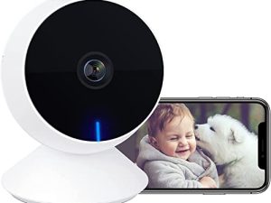 كاميرا LAXIHUB Baby Camera WiFi 1080P FHD ، M1 Baby Monitor مع اكتشاف الصوت والحركة ، صوت ثنائي الاتجاه ، رؤية ليلية ، كاميرا منزلية ذكية متوافقة مع Alexa ، Google