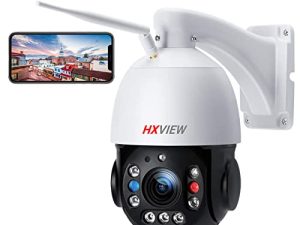 كاميرا مراقبة HXVIEW PTZ خارجية 30X زووم بصري كاميرا واي فاي لاسلكية 5 ميجابكسل RTSP IP كاميرا 1000FT للرؤية الليلية تتبع تلقائي للطوارئ ضوء ستروب إنذار اكتشاف الإنسان صوت ثنائي الاتجاه IP66 مقاوم للماء