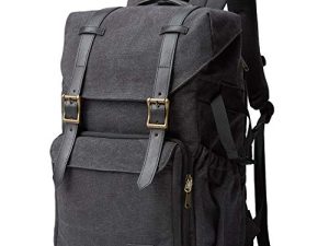 حقيبة ظهر BAGSMART للكاميرا ، حقائب ظهر للكاميرا للمصورين ، حقيبة كاميرا DSLR SLR مقاومة للماء حقيبة ظهر مناسبة للكمبيوتر المحمول مقاس 15 بوصة مع حامل ثلاثي القوائم حزام الخصر غطاء المطر ، أسود