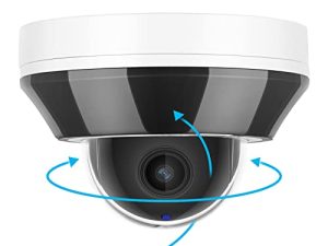 6MP PoE IP PTZ Dome Camera مع تكبير بصري Pan / Tilt 3X ، اكتشاف الإنسان / السيارة ، صوت أحادي الاتجاه ، عدسة بمحركات 2.8-8mm ، H.265 + ، رؤية ليلية بالأشعة تحت الحمراء 98 قدمًا ، IP66 & IK10 ، متوافقة مع كاميرا Hikvision UltraHD PTZ