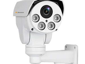 Jennov POE Security Camera 5MP (2592x1944) HD IP PTZ Security Camera CCTV Home Video & Audio Surveillance Outdoor Pan Tilt & 5X Zoom Night Motion Detection Free Phone App View Remote View