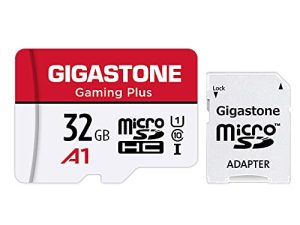 [Gigastone] بطاقة Micro SD 32 جيجا بايت ، Gaming Plus ، بطاقة ذاكرة MicroSDHC لـ Nintendo-Switch ، Smartpone ، Roku ، تسجيل فيديو عالي الدقة ، UHS-I U1 A1 الفئة 10 ، حتى 90 ميجا بايت / ثانية ، مع محول MicroSD إلى SD
