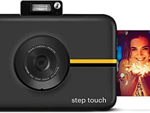 كوداك ستيب تاتش | كاميرا رقمية 13 ميجابكسل وطابعة فورية مع شاشة لمس LCD 3.5 ، فيديو 1080p عالي الدقة - جناح التحرير ، بلوتوث وتكنولوجيا Zink Zero Ink | أسود