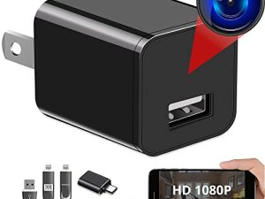 كاميرا تجسس لاسلكية كاميرا خفية واي فاي مع عرض عن بعد - HD 1080P - شاحن كاميرا تجسس - كاميرا تجسس لاسلكية - كاميرا خفية USB - كاميرا مربية - كاميرا أمان ممتازة - كاميرا خفية - iOS Android