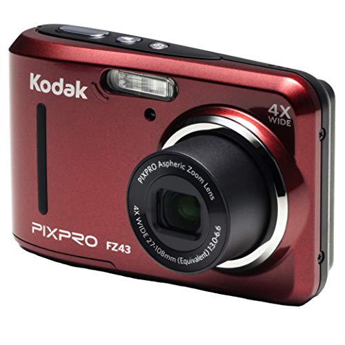كاميرا كوداك PIXPRO Friendly Zoom FZ43-RD الرقمية بدقة 16 ميجابكسل مع زووم بصري 4X وشاشة إل سي دي 2.7 بوصة (أحمر) كاميرا كوداك PIXPRO Friendly Zoom FZ43-RD الرقمية بدقة 16 ميجابكسل مع زووم بصري 4X وشاشة إل سي دي 2.7 بوصة (أحمر)