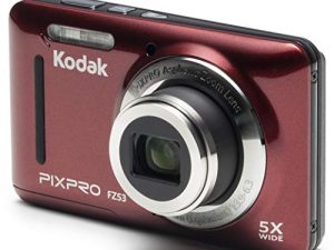 كاميرا كوداك PIXPRO Friendly Zoom FZ53-RD الرقمية بدقة 16 ميجابكسل مع زووم بصري 5X وشاشة إل سي دي 2.7 بوصة (أحمر)