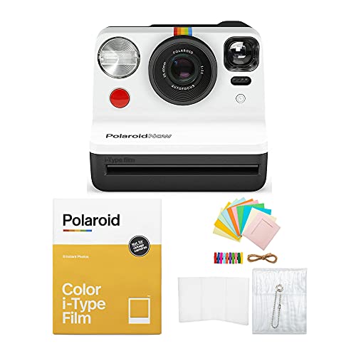 كاميرا Polaroid Originals Now i-Type Instant Film Camera (أبيض وأسود) مع فيلم فوري ملون لكاميرات i-Type وحزمة ملحقات Polaroid (3 عناصر) كاميرا Polaroid Originals Now i-Type Instant Film Camera (أبيض وأسود) مع فيلم فوري ملون لكاميرات i-Type وحزمة ملحقات Polaroid (3 عناصر)