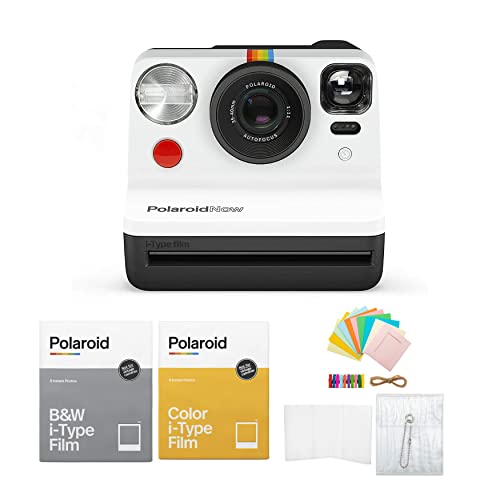 مجموعة كاميرا فورية من نوع Polaroid Originals Now Viewfinder i-Type (أبيض وأسود) مع مجموعة ملحقات فيلم فوري وأفلام B&W الفورية (4 عناصر) مجموعة كاميرا فورية من نوع Polaroid Originals Now Viewfinder i-Type (أبيض وأسود) مع مجموعة ملحقات فيلم فوري وأفلام B&W الفورية (4 عناصر)
