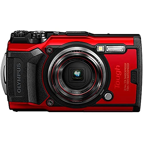 OLYMPUS Tough TG-6 كاميرا مقاومة للماء ، أحمر OLYMPUS Tough TG-6 كاميرا مقاومة للماء ، أحمر