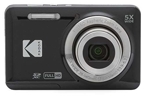 كاميرا KODAK PIXPRO Friendly Zoom FZ55-BK الرقمية بدقة 16 ميجابكسل مع زووم بصري 5X بزاوية عريضة 28 مم وشاشة إل سي دي 2.7 بوصة (أسود) كاميرا KODAK PIXPRO Friendly Zoom FZ55-BK الرقمية بدقة 16 ميجابكسل مع زووم بصري 5X بزاوية عريضة 28 مم وشاشة إل سي دي 2.7 بوصة (أسود)