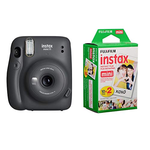كاميرا Fujifilm Instax Mini 11 بفيلم فوري ، رمادي فحمي - مع مجموعة ملحقات Slinger Instax Mini 11 رمادي فحمي ، 2X Fuji instax Mini I nstant Daylight Film Twin Pack ، 20 تعرضًا كاميرا Fujifilm Instax Mini 11 بفيلم فوري ، رمادي فحمي - مع مجموعة ملحقات Slinger Instax Mini 11 رمادي فحمي ، 2X Fuji instax Mini I nstant Daylight Film Twin Pack ، 20 تعرضًا