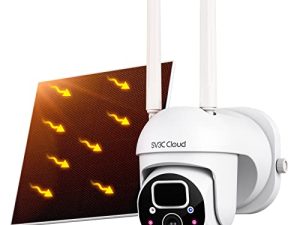 SV3C Solar PTZ Camera Outdoor ، 2K 3MP Wireless WiFi Battery Battery Cam ، Pan Tilt 360 ° Rotate Home Surveillance Cam ، PIR Motion Detect ، Color Night Vision ، Two Way Audio ، Alexa ، Cloud / SD Card Storage