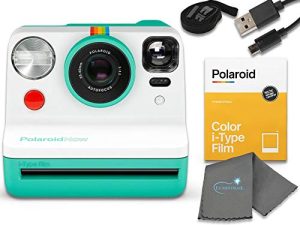 كاميرا Polaroid Now I-Type Instant Film - حزمة النعناع مع مجموعة أفلام ملونة من النوع i (8 صور فورية) وقماش تنظيف Lumintrail