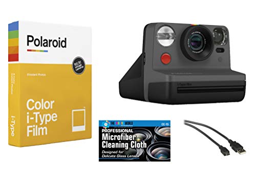 كاميرا Polaroid Now i-Type Instant Film Camera (سوداء) + مجموعة أفلام بولارويد الملونة كاميرا Polaroid Now i-Type Instant Film Camera (سوداء) + مجموعة أفلام بولارويد الملونة
