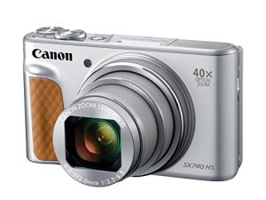 كاميرا كانون PowerShot SX740 الرقمية مع تقريب بصري 40x وشاشة LCD قابلة للإمالة 3 بوصة - 4K VIdeo و Wi-Fi و NFC و Bluetooth ممكن (فضي)