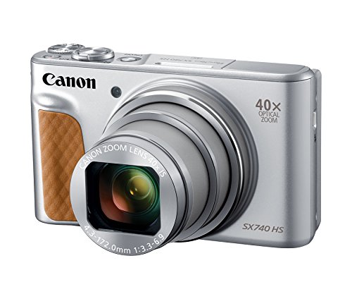 كاميرا كانون PowerShot SX740 الرقمية مع تقريب بصري 40x وشاشة LCD قابلة للإمالة 3 بوصة - 4K VIdeo و Wi-Fi و NFC و Bluetooth ممكن (فضي) كاميرا كانون PowerShot SX740 الرقمية مع تقريب بصري 40x وشاشة LCD قابلة للإمالة 3 بوصة - 4K VIdeo و Wi-Fi و NFC و Bluetooth ممكن (فضي)