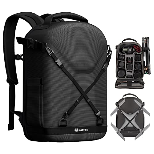 حقيبة ظهر للكاميرا من TARION Hardshell DSLR حقيبة كاميرا من 3 جوانب حقيبة تصوير صلبة مع غطاء واقٍ مقاوم للماء للكمبيوتر المحمول / حجرة ثلاثية القوائم للرجال والنساء المصورين أسود حقيبة ظهر للكاميرا من TARION Hardshell DSLR حقيبة كاميرا من 3 جوانب حقيبة تصوير صلبة مع غطاء واقٍ مقاوم للماء للكمبيوتر المحمول / حجرة ثلاثية القوائم للرجال والنساء المصورين أسود