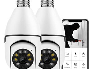 1080P 360 درجة دوران تلقائي للتتبع البانورامي للكاميرا ضوء لمبة رؤية ليلية لاسلكية للواي فاي PTZ IP كاميرا مراقبة عن بعد واجهة E27 أمن الوطن كاميرا ويب اتجاهين صوت