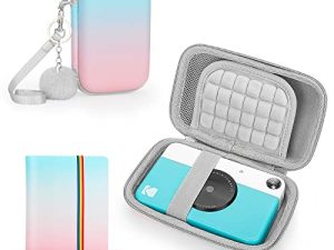 ألبوم Yinke لطابعة Kodak PRINTOMATIC / Mini 2 HD / Smile الفورية مع حقيبة لكاميرات Kodak ، حقيبة تخزين واقية للسفر （مجموعات ألوان متدرجة）