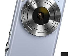 كاميرا رقمية 2.7K 48MP Vlogging Camera ، Auto Focus Digital Point and Shoot Camera with 32GB Memory Card ، 16X Zoom ، Time Lapse Digital Cameras for Kids Teen، Students، Boys Girls، Purple