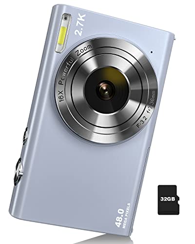كاميرا رقمية 2.7K 48MP Vlogging Camera ، Auto Focus Digital Point and Shoot Camera with 32GB Memory Card ، 16X Zoom ، Time Lapse Digital Cameras for Kids Teen، Students، Boys Girls، Purple كاميرا رقمية 2.7K 48MP Vlogging Camera ، Auto Focus Digital Point and Shoot Camera with 32GB Memory Card ، 16X Zoom ، Time Lapse Digital Cameras for Kids Teen، Students، Boys Girls، Purple