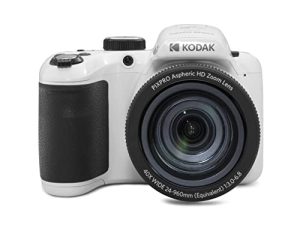كاميرا KODAK PIXPRO Astro Zoom AZ405-WH بدقة 20 ميجابكسل مع زووم بصري 40X بزاوية عرض 24 مم بزاوية عرض 1080P Full HD وشاشة LCD مقاس 3 بوصات (أبيض)