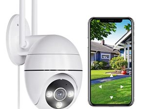 2K كاميرا مراقبة خارجية سلكية مع رؤية ليلية ملونة ، ضوء كشاف ، 360 درجة عموم / إمالة ، كشف الحركة ، إنذار صفارة الإنذار ، عرض مباشر على مدار الساعة ، تخزين SD / كلاود ، 2-Way Audio WiFi خارج الكاميرات لكاميرا أمن الوطن