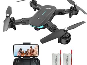 طائرة بدون طيار واي فاي FPV مع كاميرا 1080P HD ، وقت طيران 40 دقيقة ، طائرة بدون طيار قابلة للطي للمبتدئين ، وضع الإرتفاع ، مفتاح RTF واحد للإقلاع / الهبوط ، بطاريتان تقلبان ثلاثي الأبعاد ، التحكم في التطبيق ، لعبة سهلة للأطفال والكبار