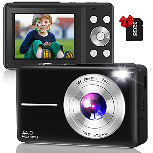 كاميرا رقمية ، كاميرا نسويلا FHD 1080P 44 ميجابكسل للأطفال مع بطاقة 32 جيجا بايت ، كاميرا مدمجة بوينت آند شوت ، كاميرا فيديو رقمية 16X زووم ، كاميرا أطفال صغيرة محمولة للطلاب المراهقين (أسود) كاميرا رقمية ، كاميرا نسويلا FHD 1080P 44 ميجابكسل للأطفال مع بطاقة 32 جيجا بايت ، كاميرا مدمجة بوينت آند شوت ، كاميرا فيديو رقمية 16X زووم ، كاميرا أطفال صغيرة محمولة للطلاب المراهقين (أسود)
