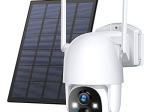 Poyasilon Solar Security Cameras Wireless Outdoor ، 3MP 2K FHD Outdoor Camera Wireless 2.4G Wi-Fi 360 ° View Pan Tilt كاميرات الأمان مع AI Motion Detection ، صفارة الإنذار ، صوت ثنائي الاتجاه ، رؤية ليلية ملونة