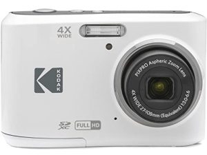 كاميرا KODAK PIXPRO Friendly Zoom FZ45-WH بدقة 16 ميجابكسل مع زووم بصري 4X بزاوية عريضة 27 ملم وشاشة إل سي دي 2.7 بوصة (أبيض)