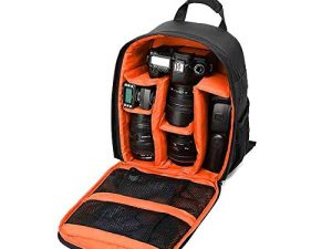 حقيبة ظهر لكاميرا WINVIN مضادة للماء SLR / DSLR حقيبة كتف للسفر لكاميرا Canon Nikon Sony Digital Lens (برتقالي)
