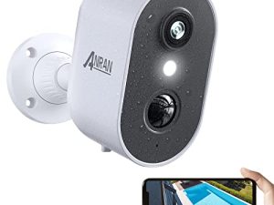 كاميرات ANRAN الأمنية الخارجية اللاسلكية ، 1080P AI Motion Detection & Color Night Vision كاميرات الأمن المنزلي ، التحدث في اتجاهين ، إنذار صفارة الإنذار ، العمل مع Alexa ، بطارية قابلة لإعادة الشحن ، IP65