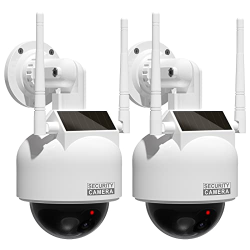 BNT Solar Fake Security Camera في الهواء الطلق مع ضوء LED أحمر وامض ، وكاميرا الأمن الدمية للمنزل والأعمال ، عبوتان BNT Solar Fake Security Camera في الهواء الطلق مع ضوء LED أحمر وامض ، وكاميرا الأمن الدمية للمنزل والأعمال ، عبوتان