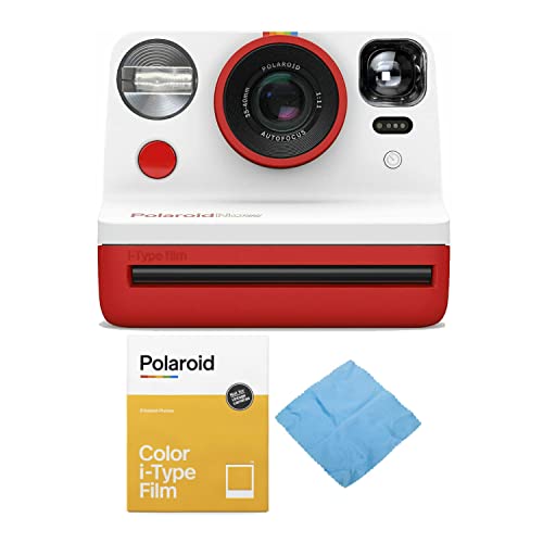 كاميرا فورية Polaroid Originals Now Viewfinder i-Type Instant Camera (حمراء) مع فيلم (3 عناصر) كاميرا فورية Polaroid Originals Now Viewfinder i-Type Instant Camera (حمراء) مع فيلم (3 عناصر)