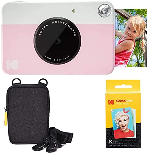 كاميرا Kodak Printomatic الفورية (وردي) حزمة أساسية + ورق Zink (20 ورقة) + حقيبة فاخرة كاميرا Kodak Printomatic الفورية (وردي) حزمة أساسية + ورق Zink (20 ورقة) + حقيبة فاخرة