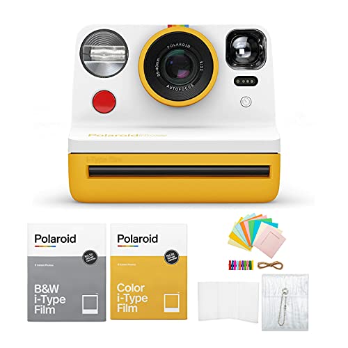 Polaroid Originals Now Viewfinder i-Type Instant Camera Yellow Bundle w / Color & B&W Instant Film & Polaroid Access Kit (4 عناصر) Polaroid Originals Now Viewfinder i-Type Instant Camera Yellow Bundle w / Color & B&W Instant Film & Polaroid Access Kit (4 عناصر)