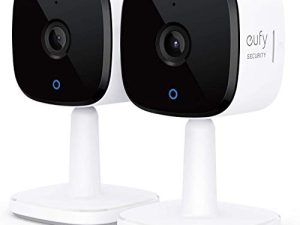 eufy Security Solo IndoorCam C24 2-Cam Kit ، 2K Security Indoor Camera ، Plug-in Camera with Wi-Fi ، Human and Pet AI ، تعمل مع مساعدين صوت ، رؤية ليلية ، صوت ثنائي الاتجاه ، قاعدة منزلية غير متوافقة
