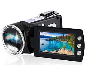 كاميرا فيديو كاميرا فيديو رقمية كاميرا عالية الدقة 1080P 24 ميجابيكسل 2.7 شاشة TFT LCD 8X تقريب رقمي 270 درجة كاميرا فيديو دوارة كاميرا فيديو للرياضة / YouTube / تسجيل فيديو أفلام قصيرة （أسود）