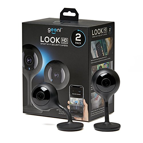 كاميرا أمان ذكية داخلية من Geeni Look ، 1080p HD مراقبة مع 2-Way Talk ومستشعر الحركة ، تعمل مع Alexa و Google Home ، لا يوجد محور مطلوب ، أسود (عبوتان) كاميرا أمان ذكية داخلية من Geeni Look ، 1080p HD مراقبة مع 2-Way Talk ومستشعر الحركة ، تعمل مع Alexa و Google Home ، لا يوجد محور مطلوب ، أسود (عبوتان)