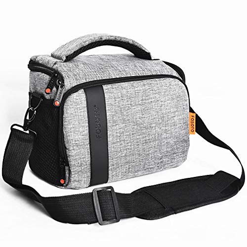 حقيبة كاميرا FOSOTO Compact SLR / DSLR أنيقة للكاميرا متوافقة مع Nikon P900 B500 D3500 D5600 D7500 ، Canon EOS T6 T7i T5 4000D 80D ، جراب كتف كاميرا Sony A73 بدون مرآة مقاوم للماء (رمادي) حقيبة كاميرا FOSOTO Compact SLR / DSLR أنيقة للكاميرا متوافقة مع Nikon P900 B500 D3500 D5600 D7500 ، Canon EOS T6 T7i T5 4000D 80D ، جراب كتف كاميرا Sony A73 بدون مرآة مقاوم للماء (رمادي)
