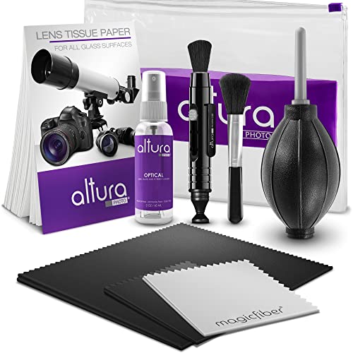 مجموعة أدوات تنظيف احترافية من Altura Photo للكاميرات الرقمية ذات العدسة الأحادية العاكسة (DSLR) والإلكترونيات الحساسة مع عدسة بخاخ صور Altura 2 أوقية ومنظف LCD مجموعة أدوات تنظيف احترافية من Altura Photo للكاميرات الرقمية ذات العدسة الأحادية العاكسة (DSLR) والإلكترونيات الحساسة مع عدسة بخاخ صور Altura 2 أوقية ومنظف LCD
