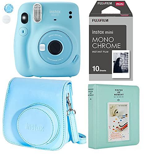 Fujifilm Instax Mini 11 Ice Blue Instant Camera Plus جراب Fuji الأصلي ، ألبوم صور و 10 أفلام لشخصية Fujifilm (أحادية اللون) Fujifilm Instax Mini 11 Ice Blue Instant Camera Plus جراب Fuji الأصلي ، ألبوم صور و 10 أفلام لشخصية Fujifilm (أحادية اللون)