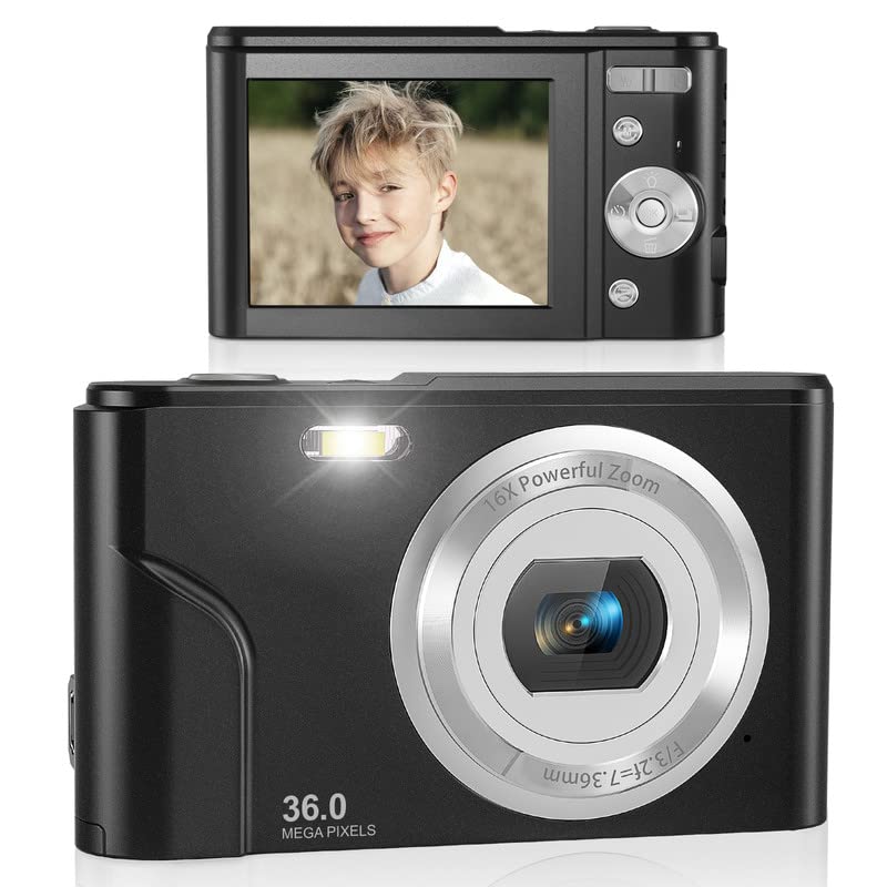 كاميرا رقمية ، Lecran Kids Camera FHD 1080P 36.0 Mega Pixel Vlogging Camera with 16X Digital Zoom ، شاشة LCD ، كاميرات صغيرة محمولة صغيرة للمراهقين والمبتدئين والطلاب والأطفال (أسود) كاميرا رقمية ، Lecran Kids Camera FHD 1080P 36.0 Mega Pixel Vlogging Camera with 16X Digital Zoom ، شاشة LCD ، كاميرات صغيرة محمولة صغيرة للمراهقين والمبتدئين والطلاب والأطفال (أسود)