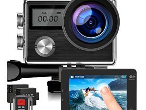 كاميرا CAMWORLD مقاومة للماء بدقة 4k تحت الماء ، وشاشات IPS تعمل باللمس ، ومضادة للاهتزاز ، بزاوية عريضة 170 درجة ، وصور 20 ميجابكسل ، وكاميرات رياضية مقاومة للماء 131 قدمًا مع واي فاي وجهاز تحكم عن بعد
