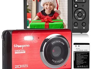 كاميرا رقمية للتصوير الفوتوغرافي ، FHD 1080P 20MP Point and Shoot Camera مع 2.8 "TFT LCD ، وكاميرات مدمجة قابلة لإعادة الشحن للأطفال والمبتدئين والطلاب والمراهقين والشيوخ (أحمر)